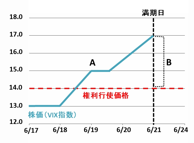 VIX指数オプション取引の例